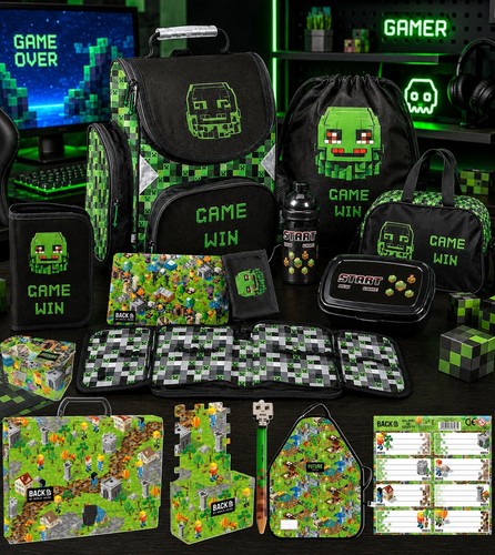 Minecraft schulranzen set - schulranzen,